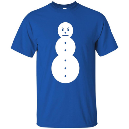 Christmas T-shirt Angry Snowman T Shirt Royal