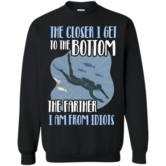 Diver T-shirt The Closer I Get To The Bottom The Farther Black