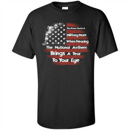 Military Mom. You Know You're A Military Mom When T-shirt Black