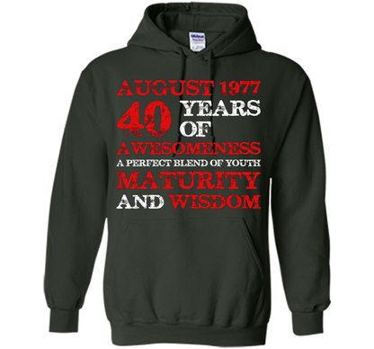 Vintage Limited August 1977 Edition - 40th Birthday Gift shirt Forest Green