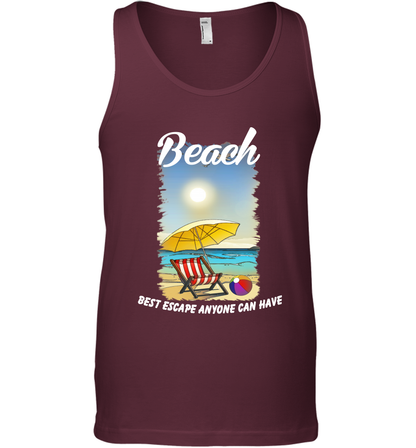 Beach Best Escape Anyone Can Have Summer Holiday Shirt Tank Top Maroon