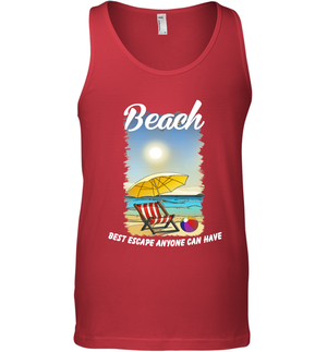 Beach Best Escape Anyone Can Have Summer Holiday ShirtCanvas Unisex Ringspun Tank