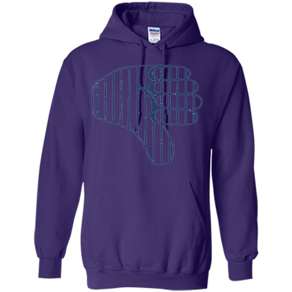 Baseball T-shirt Baseball Celebration Thumbs Down T-shirt Purple