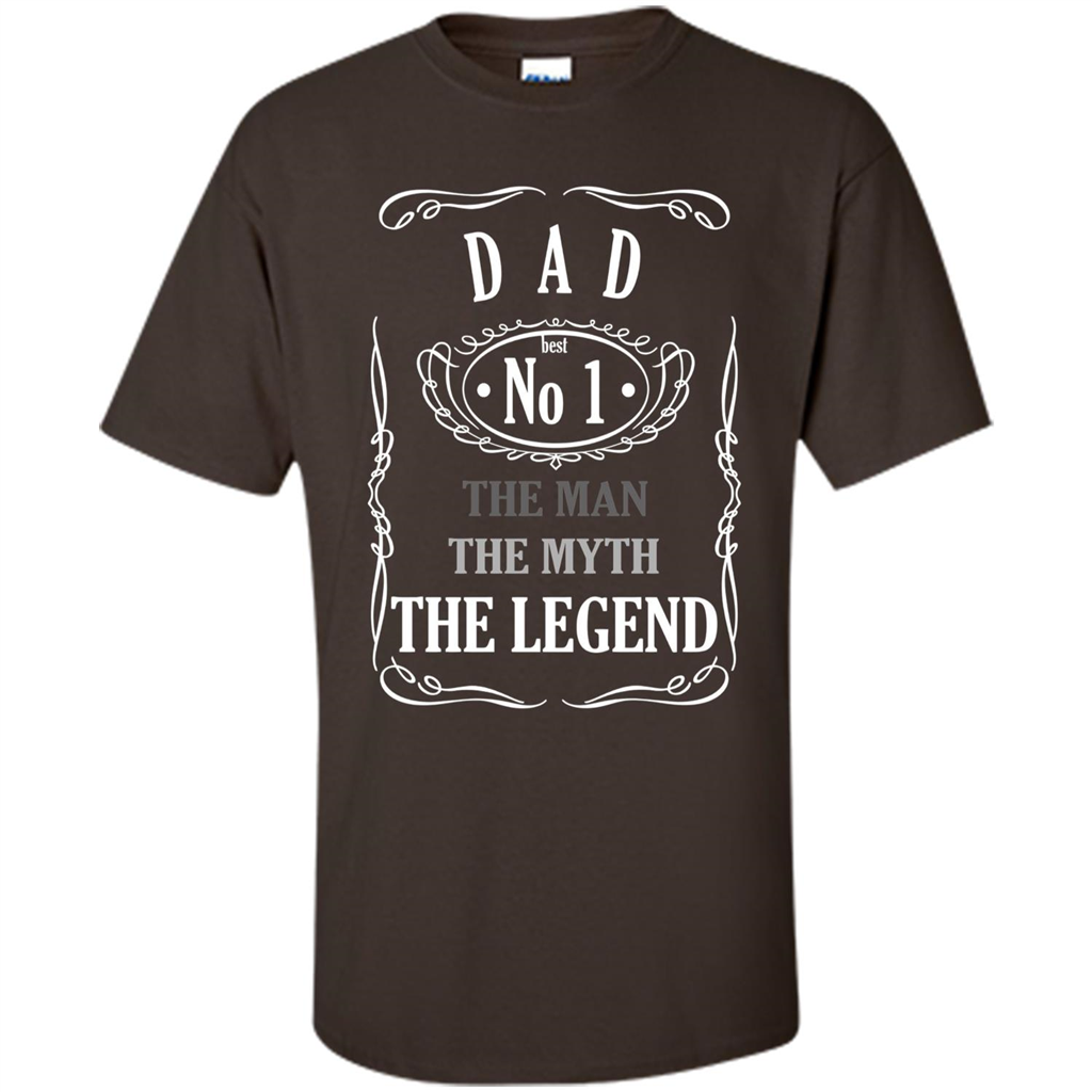 Fathers Day T-shirt Dad No.1 The Man The Myth The Legend Dark Chocolate