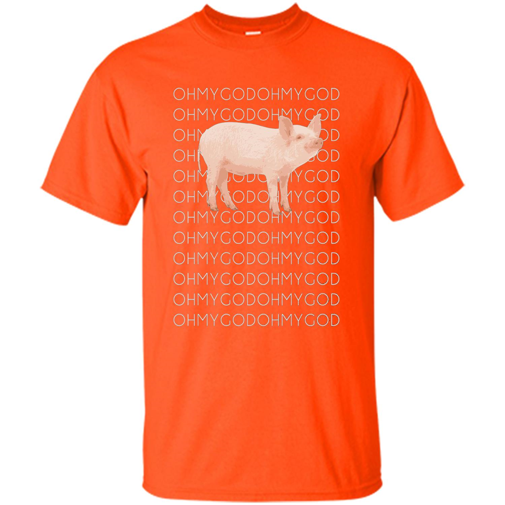 Oh My God Pig T-shirt Cute Pig T-shirt Orange