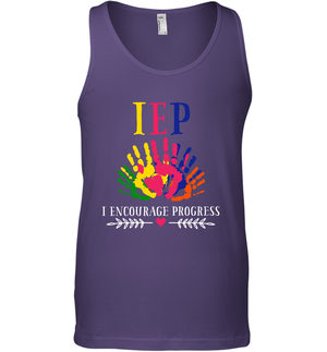 IEP I Encourage Progress Colors Fingerprint Hand Shirt Tank Top