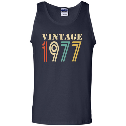 Vintage 1977 Birthday Gift T-shirt Navy