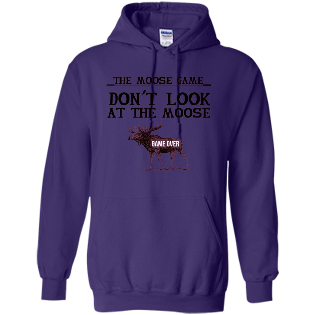 Funny The Moose Game T-shirt Don't Look At The Moose Purple