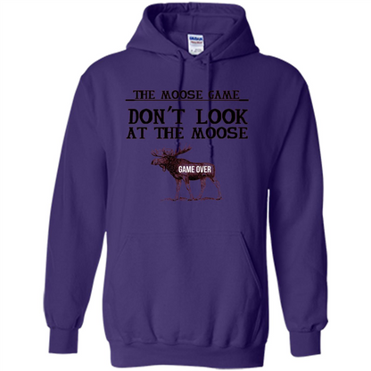 Funny The Moose Game T-shirt Don't Look At The Moose Purple