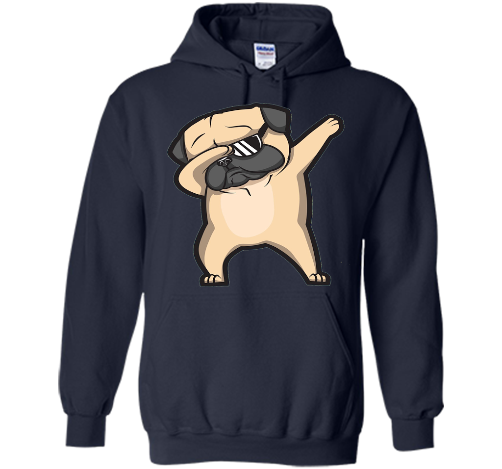 Dabbing Pug Shirt - Cute Funny Dog Dab T-Shirt t-shirt Navy