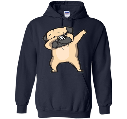 Dabbing Pug Shirt - Cute Funny Dog Dab T-Shirt t-shirt Navy
