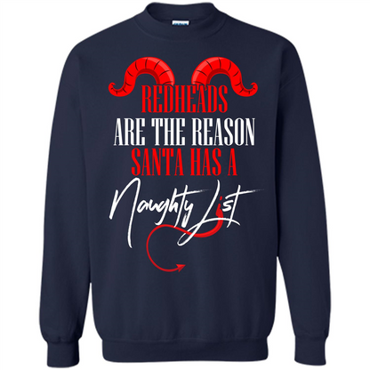 RedHeads Are The Reason Santa Has A Naughty List T-shirt Navy