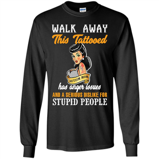 Autism Awareness T-shirt Walk Away This Tattooed Black