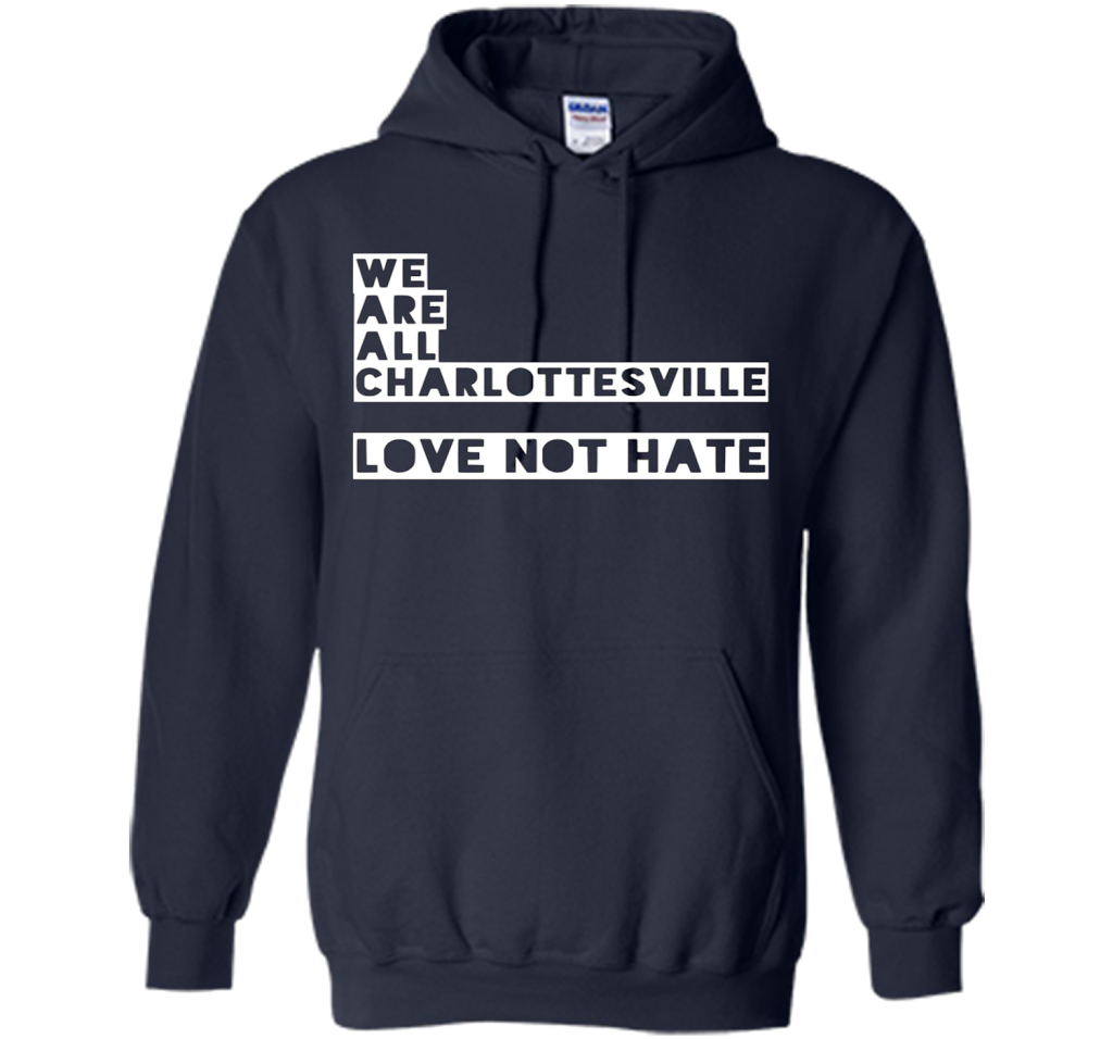 Charlottesville love not hate t-shirt cool shirt Navy