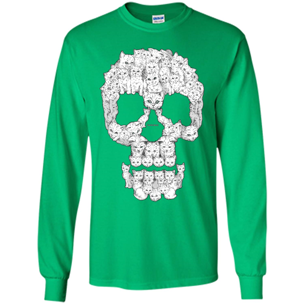 Skulls Are For Pussies Cats T-shirt Irish Green