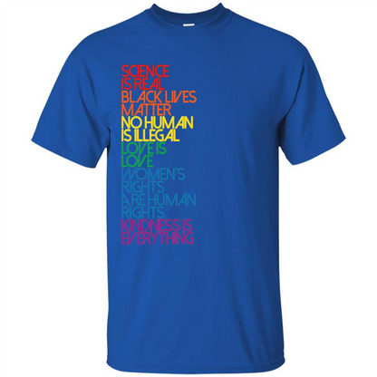 Science Is Real Black Lives Matter T-shirt Royal