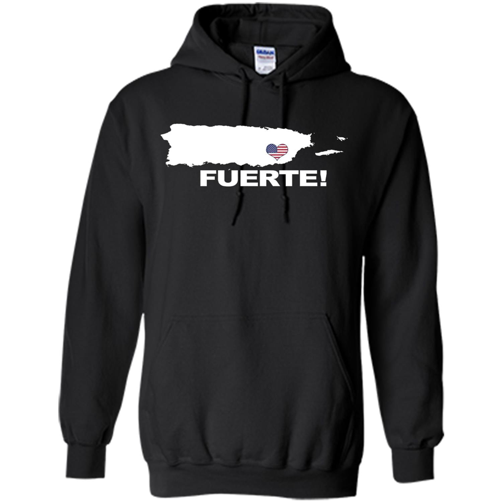 Fuerte T-Shirt Strong Support for Puerto Rico T-shirt Black