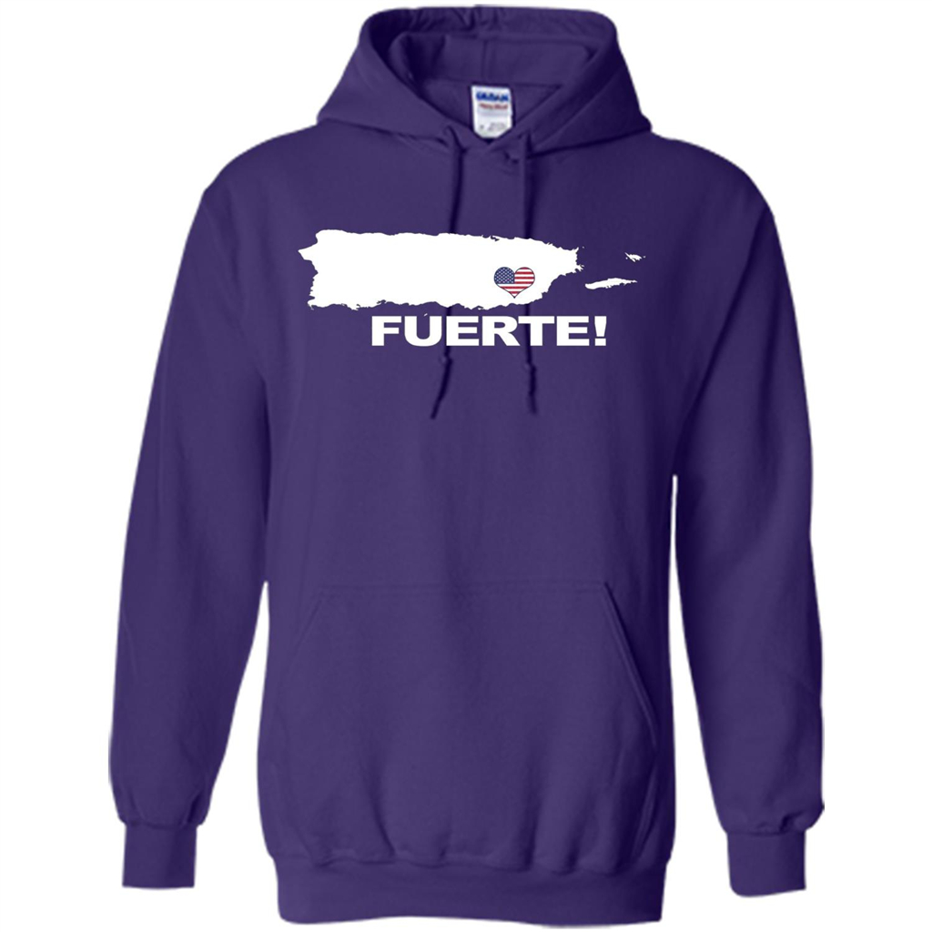 Fuerte T-Shirt Strong Support for Puerto Rico T-shirt Purple