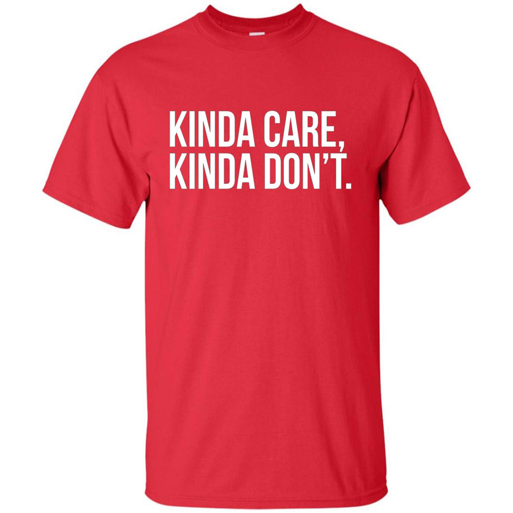 Kinda Care Kinda Don't T-shirt Red