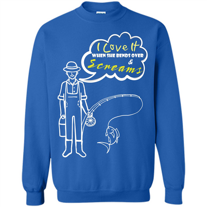 Fishing T-shirt I Love It When She Bends And Scream Royal