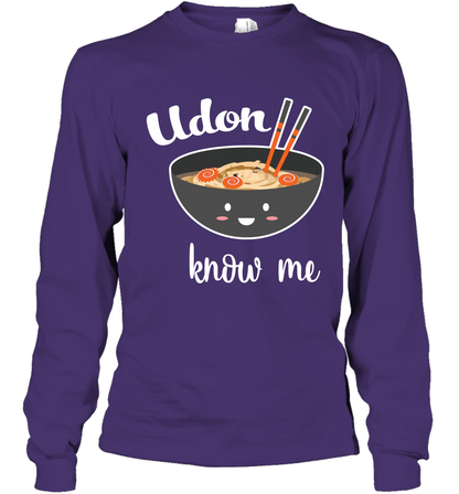 Udon Know Me Japanese Curry Shirt Long Sleeve T-Shirt Long Sleeve T-Shirt Purple