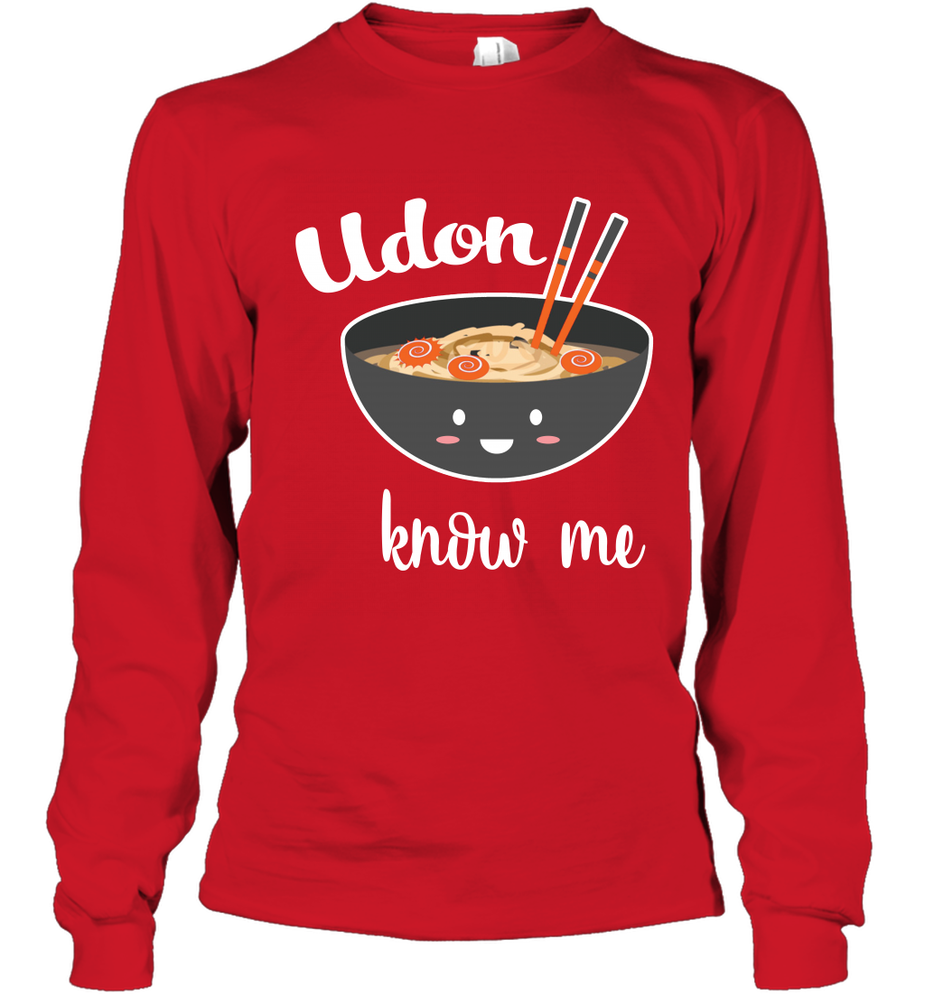Udon Know Me Japanese Curry Shirt Long Sleeve T-Shirt Long Sleeve T-Shirt Red