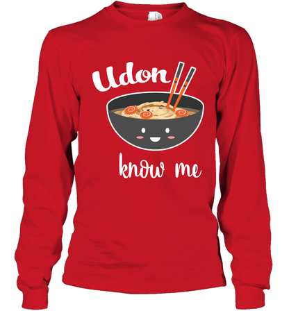 Udon Know Me Japanese Curry Shirt Long Sleeve T-Shirt Long Sleeve T-Shirt Red