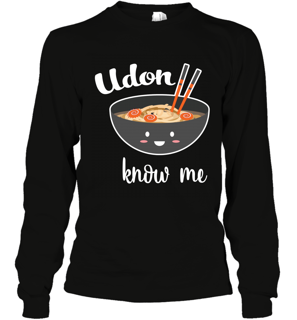 Udon Know Me Japanese Curry Shirt Long Sleeve T-Shirt Long Sleeve T-Shirt Black