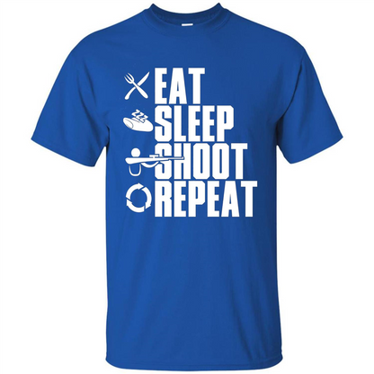 Eat Sleep Shoot Repeat T-shirt Royal