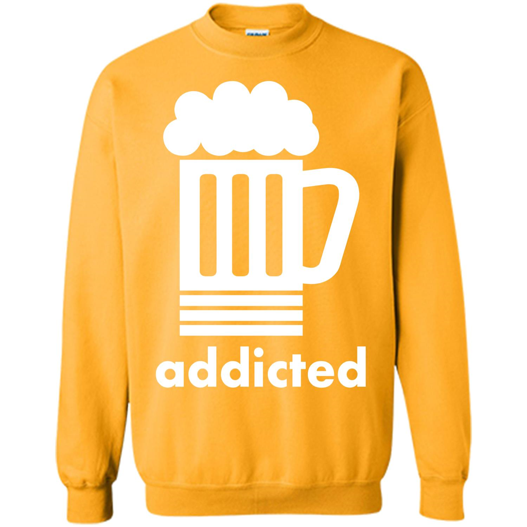Beer T-shirt Addicted To Beer Gold