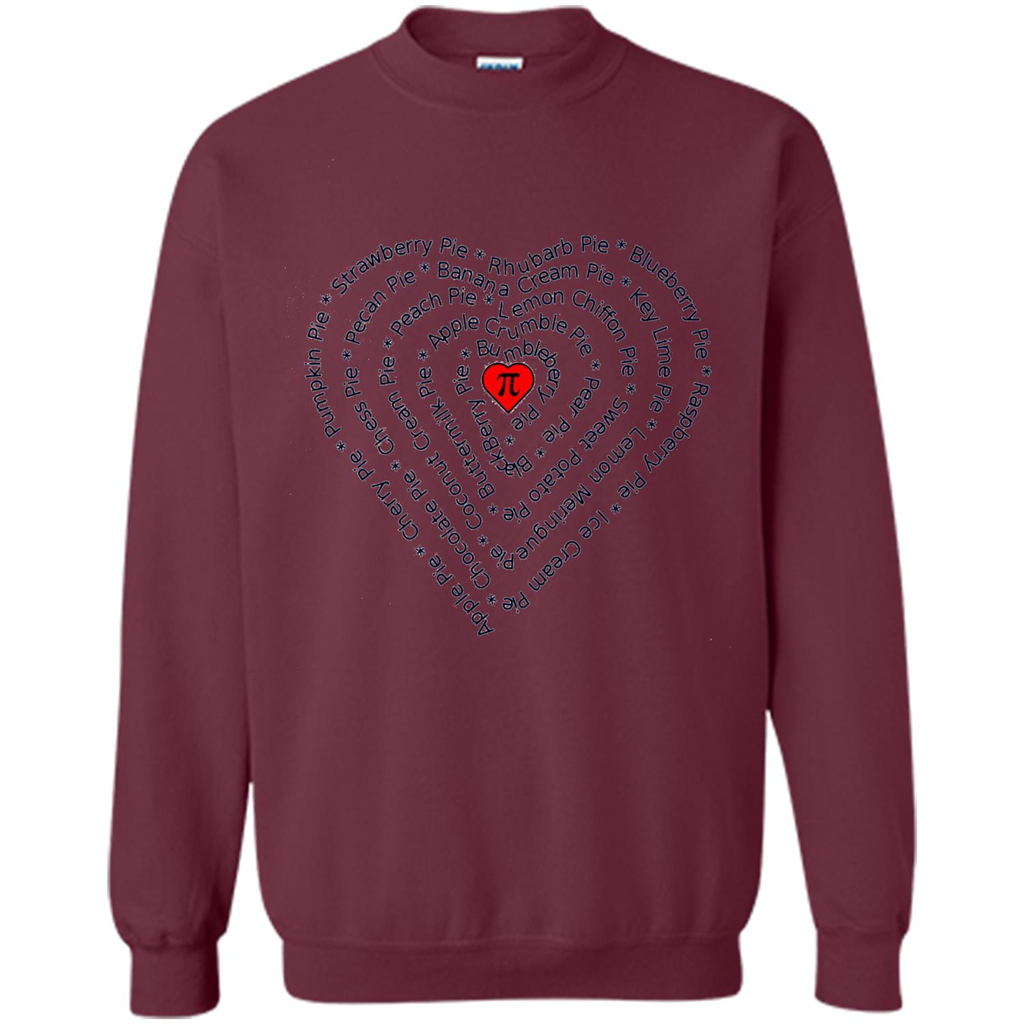 Love Math T-shirt I Love Pie Maroon
