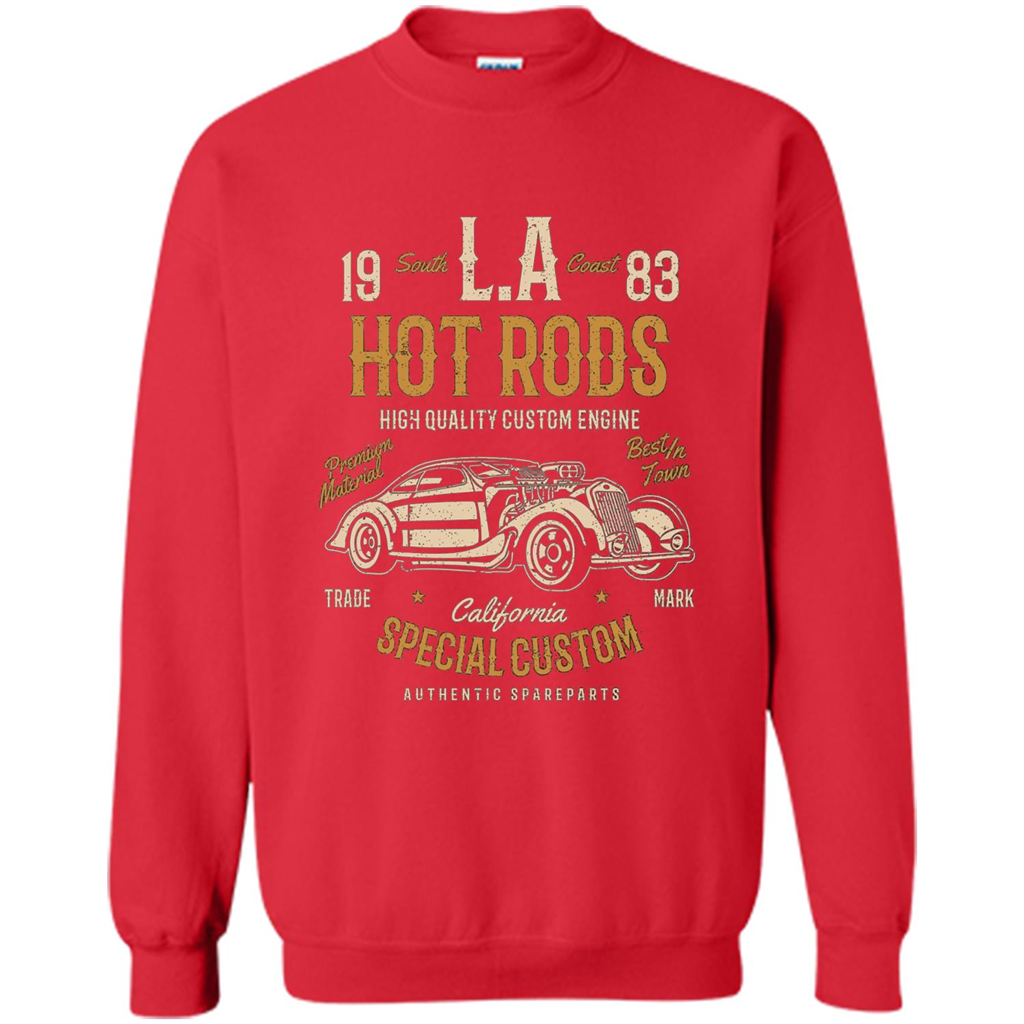 L.A. Hot Rods Classic Car T-shirt T-shirt Red