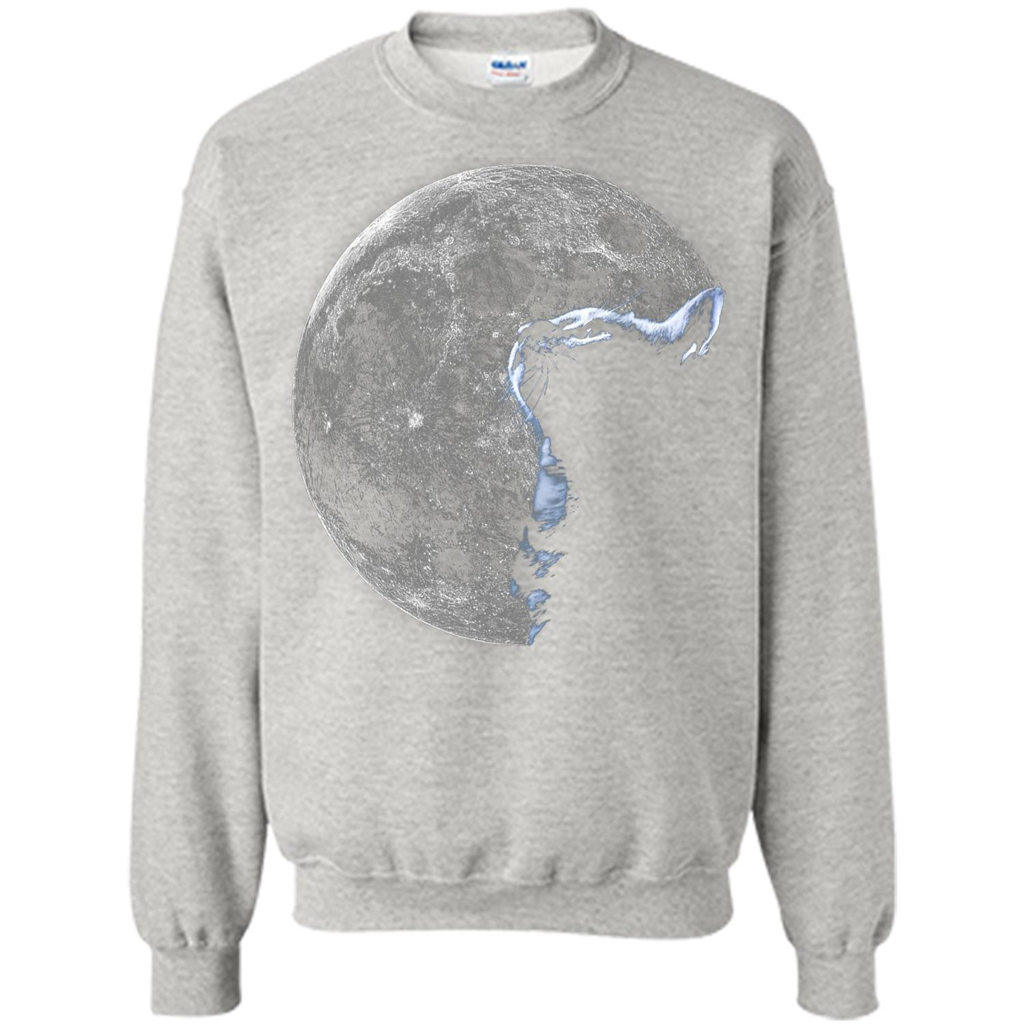 Cat Lover T-shirt Cat And Moon Ash