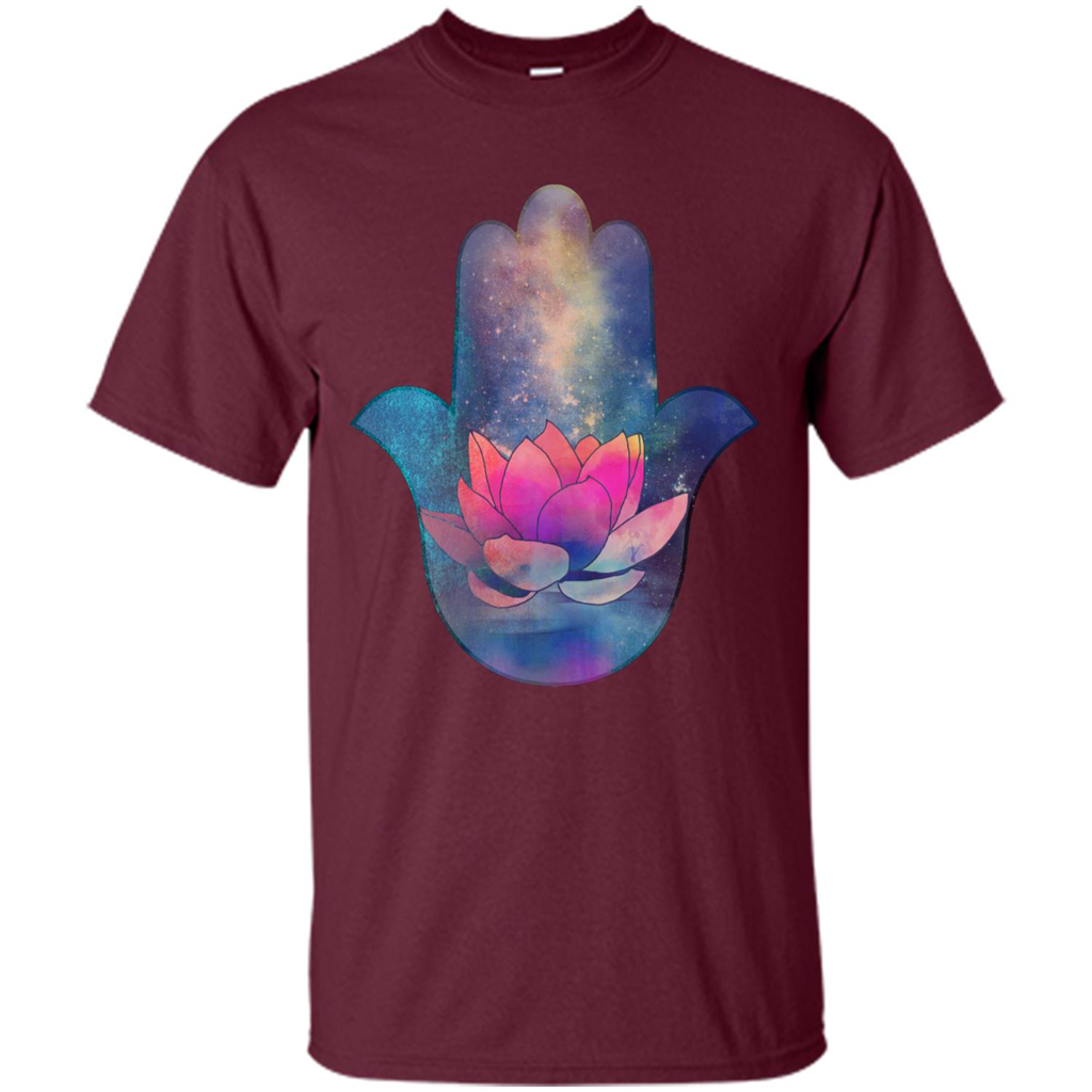 Hamsa Lotus T-Shirt Maroon