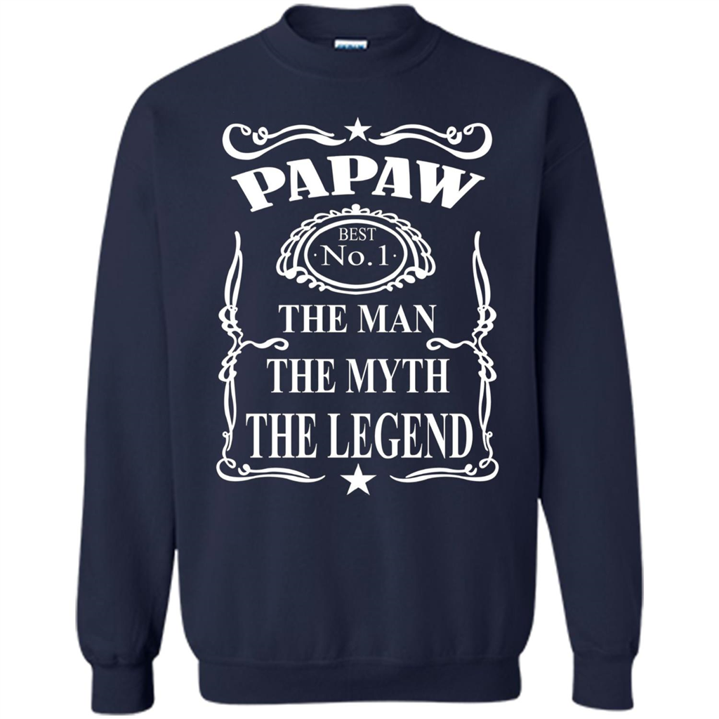 Fathers Day T-shirt Papaw The Man The Myth The Legend Navy