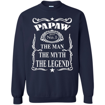 Fathers Day T-shirt Papaw The Man The Myth The Legend Navy