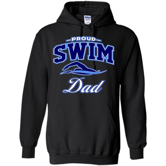 Men's Proud Swim Dad T-shirt Black