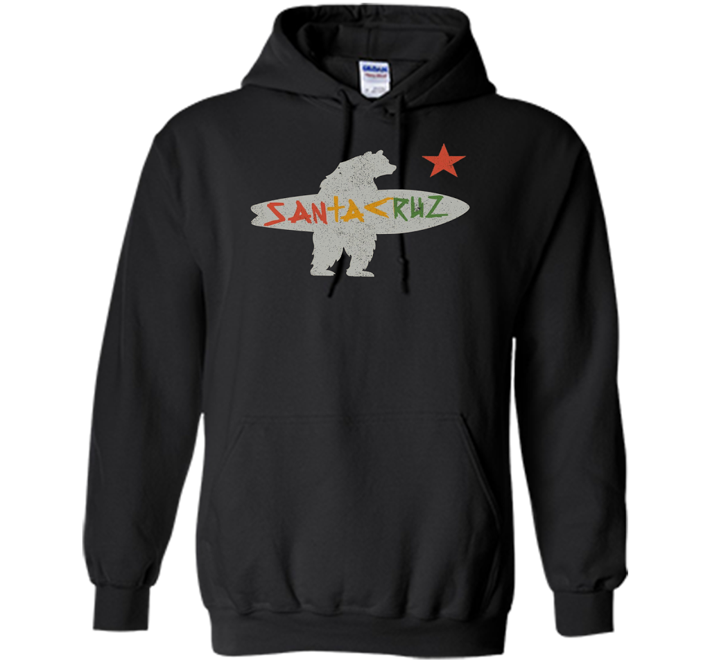 Santa Cruz Surf Bear Rockport Texas T-shirt Black