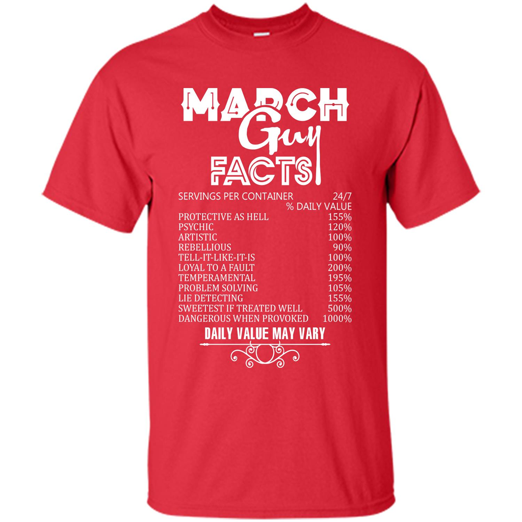 March Guy Facts T-shirt Red