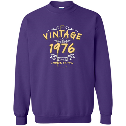Birthday Gift T-shirt Vintage 1976 Limited Edition T-shirt Purple