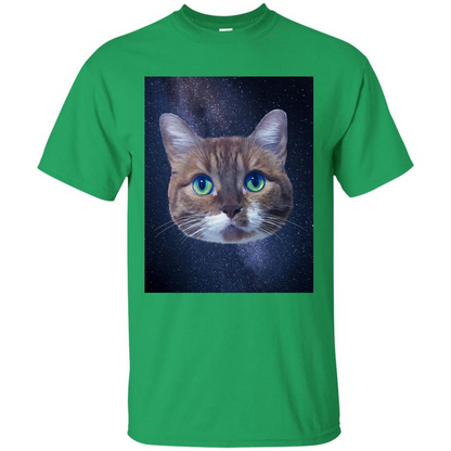Galaxy Cat T-shirt Irish Green