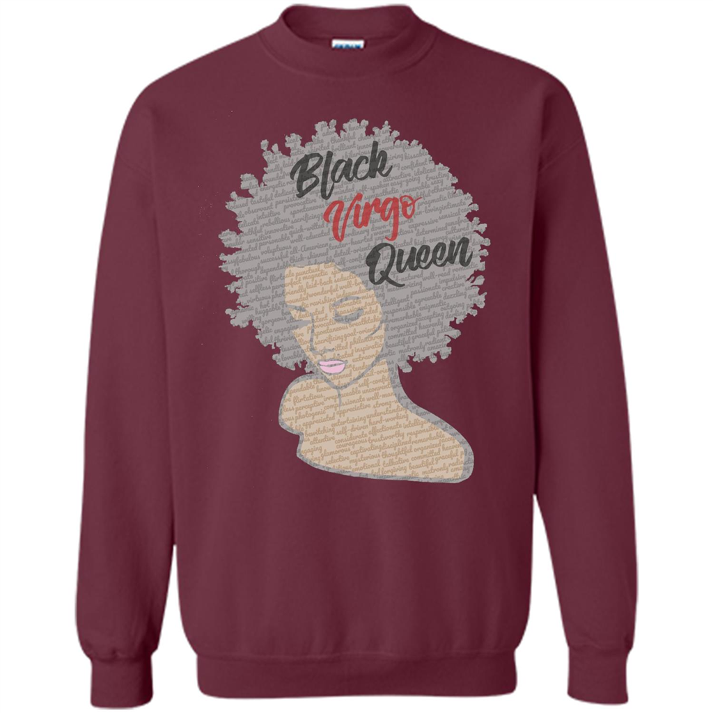 Black Virgo Queen T-shirt Maroon