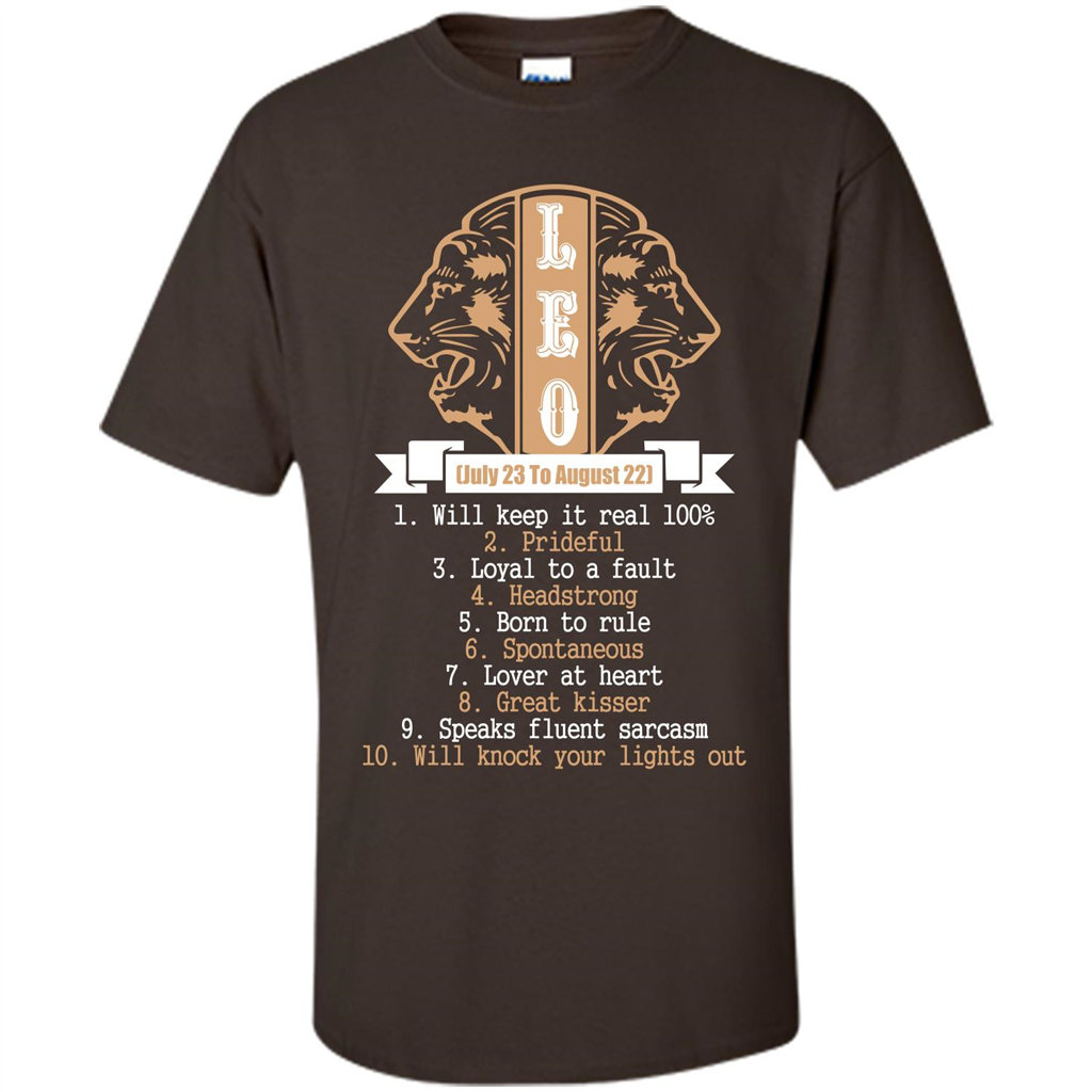 Leo T-shirt Will Knock Your Lights Out Dark Chocolate