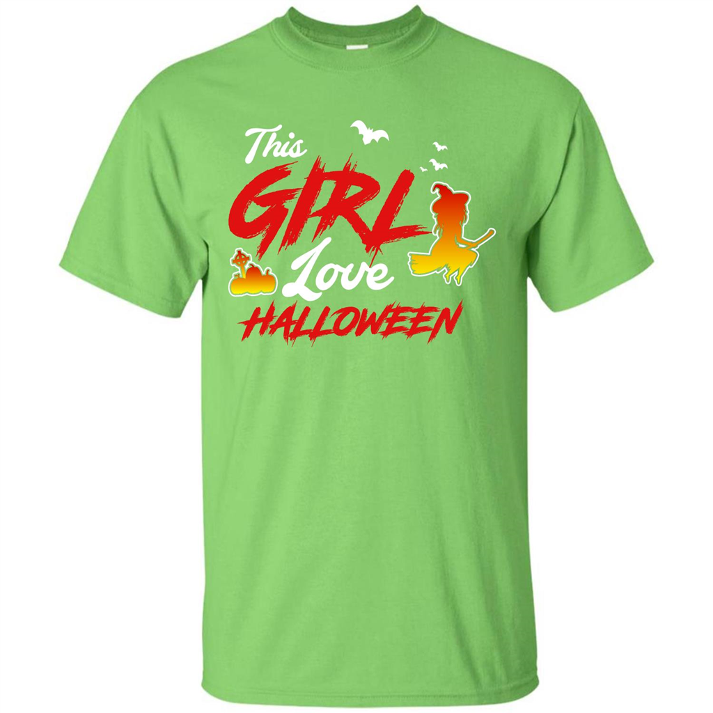 Halloween T-shirt This Girl Love Halloween Lime