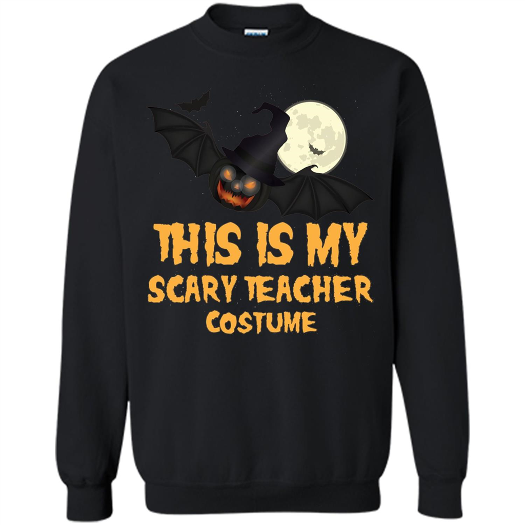 Funny Halloween Teacher T-shirt This is My Scary Teacher Costume Black