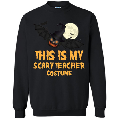 Funny Halloween Teacher T-shirt This is My Scary Teacher Costume Black