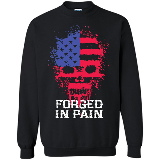 American T-shirt Forged In Pain Black
