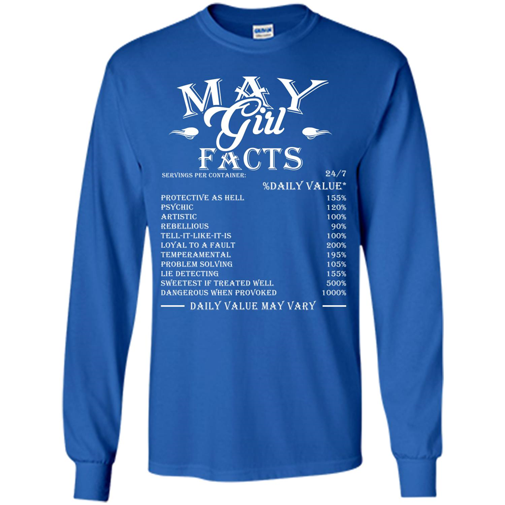 May Girl Facts T-shirt Royal