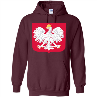 Polish Eagle T-shirt Polska Poland T-shirt Maroon
