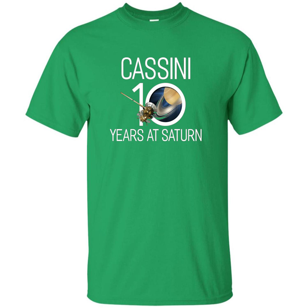 Cassini 10 Years at Saturn T-shirt Irish Green